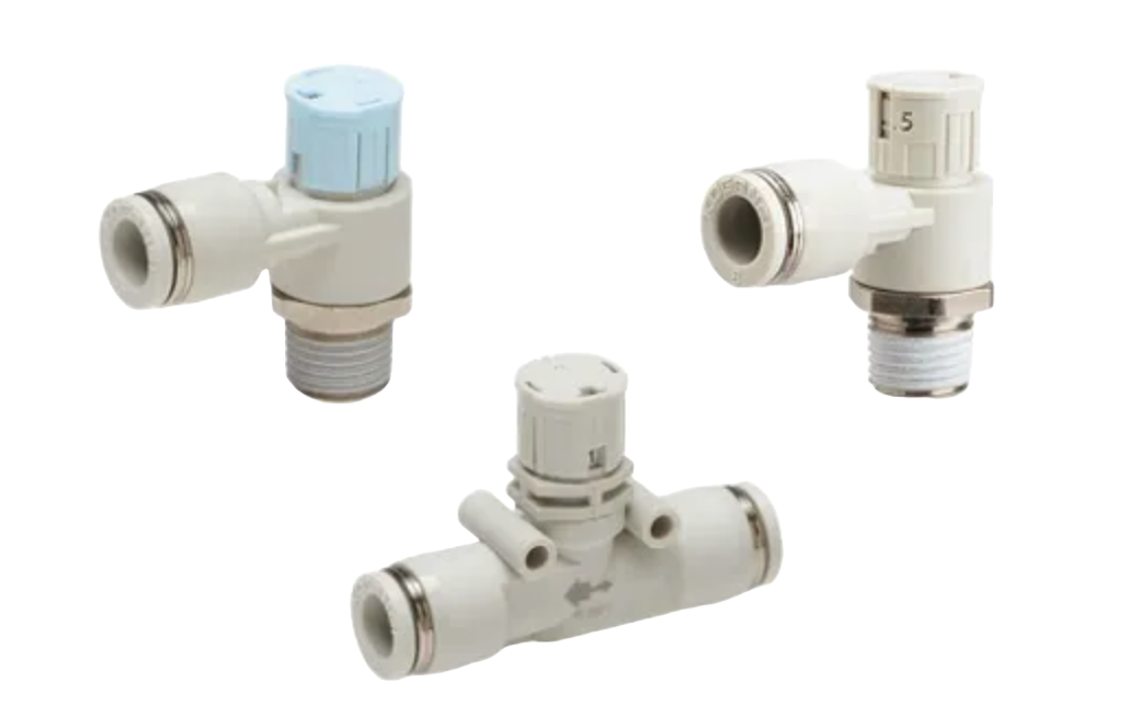 Koganei SCD / SSUD Series - Speed Controllers with Dial Adjuster