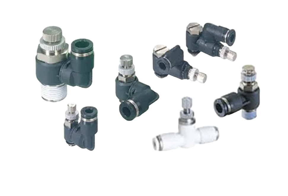 Koganei SC / SSU /SSF Series - Speed Controllers with Quick Fittings