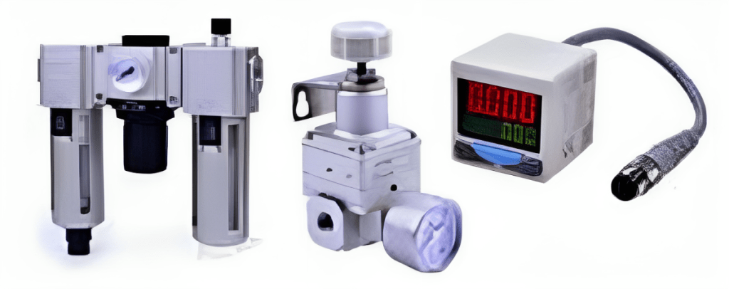 Preparation Units by Airtac, FRL filters, pressure switch and vacuum components